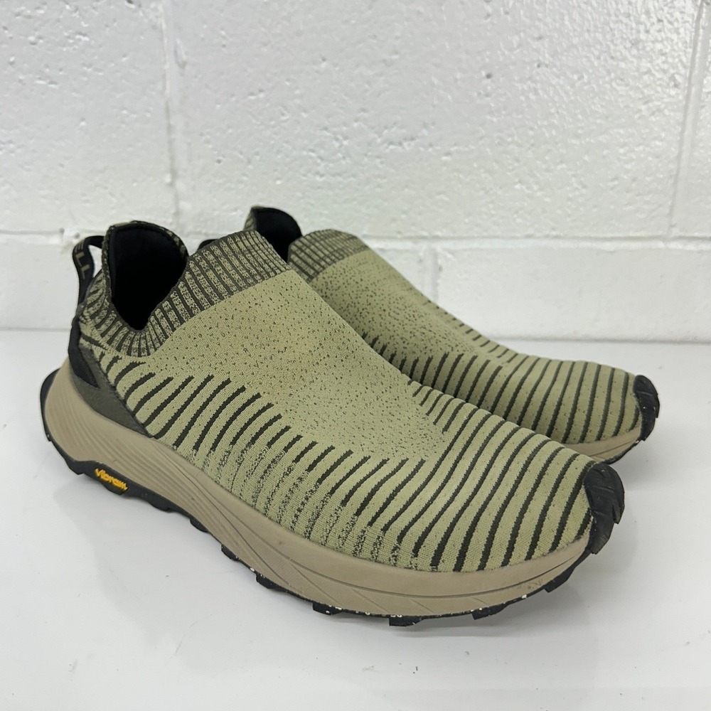 Merrell Embark Moc Float Pro Olive Green Knit Slip On Vibram / Men's‎ 12